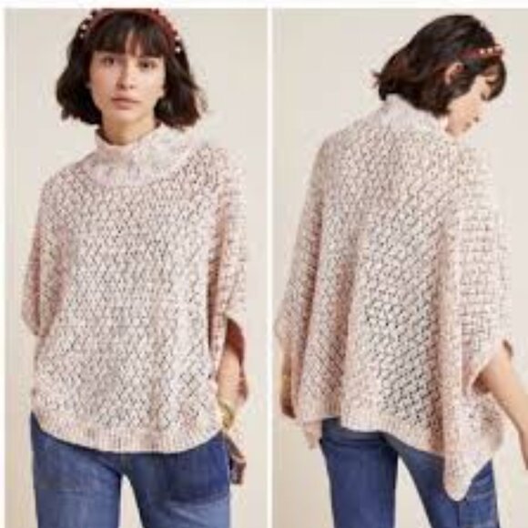 Anthro Akemi + Kin Hattie poncho loose knit one size - Picture 1 of 6